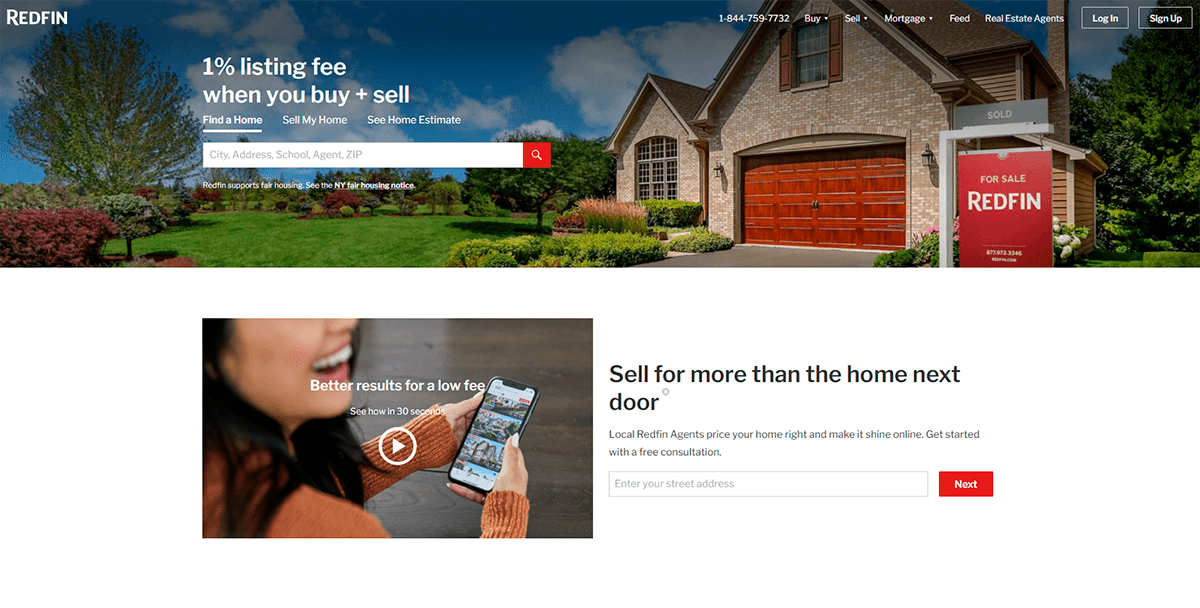 Redfin website