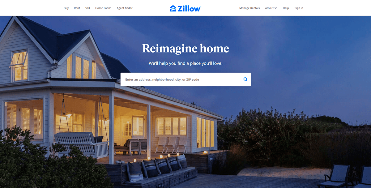 Zillow website