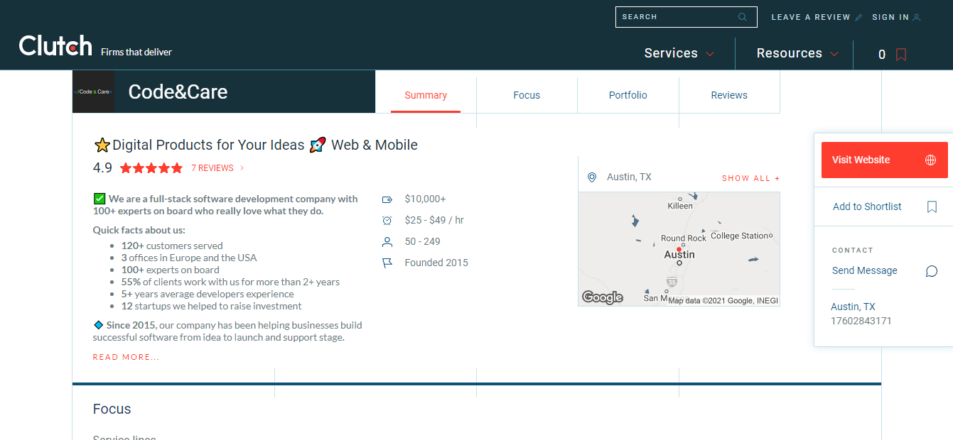 Code&Care Client Reviews _ Clutch.co