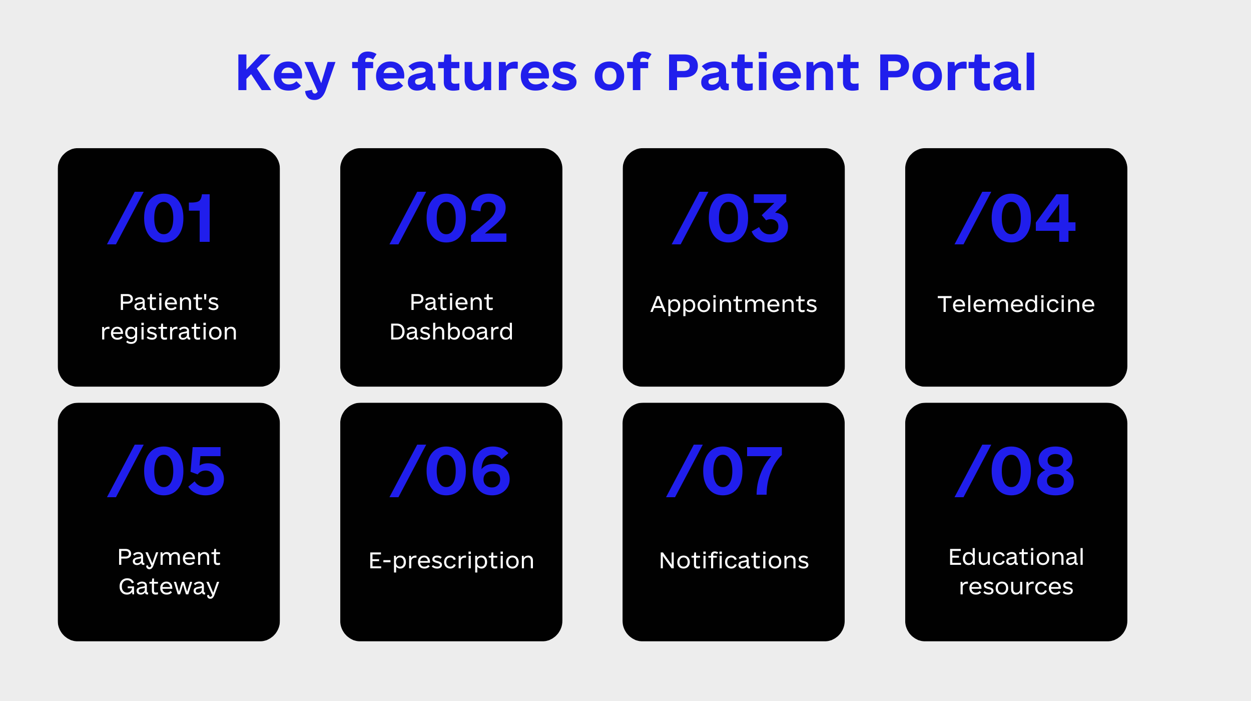 Key features of Patient Portal