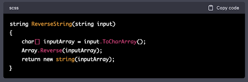 reverse a string chatgpt